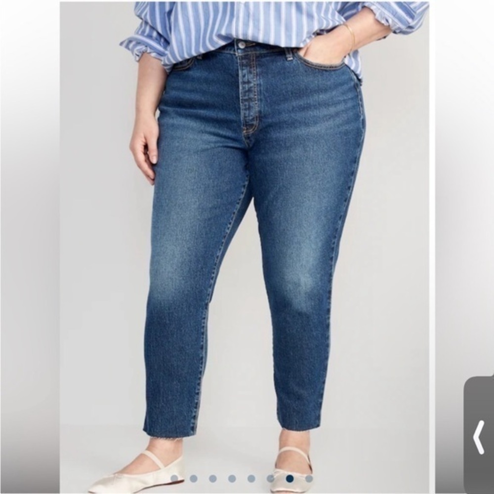 NWOT Old Navy Plus Size High rise OG Straight Extra Stretch Jeans